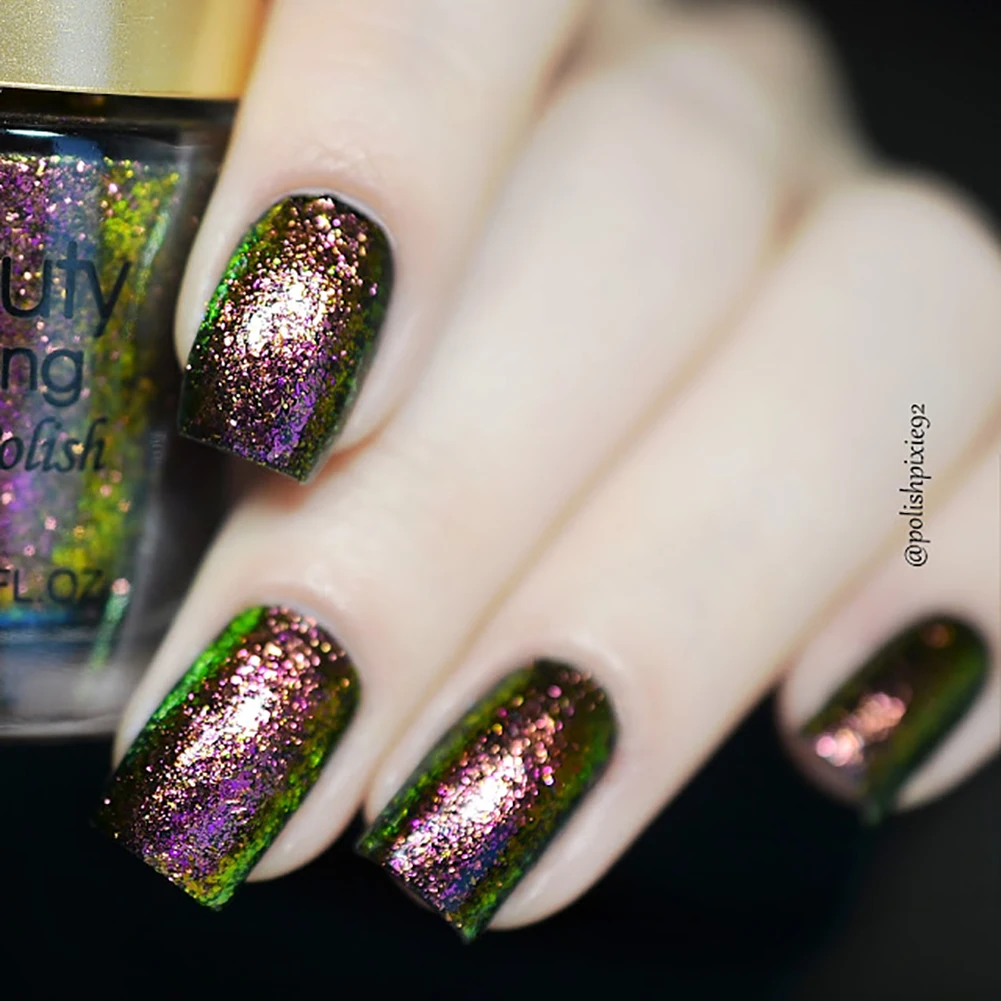 BEAUTYBIGBANG 9 мл Лак для ногтей Хамелеон Galaxy блеск закат светящиеся голографические блестки голографический лак для ногтей