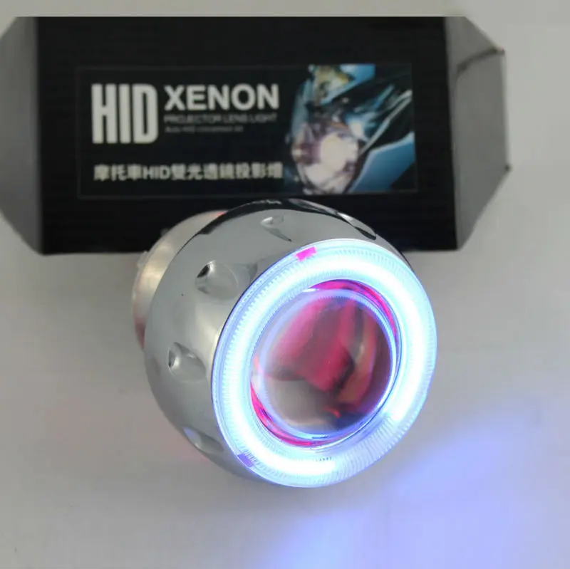 Мотоцикл hid проектор головной светильник s 2013 линзы проектора bi xenon с синим