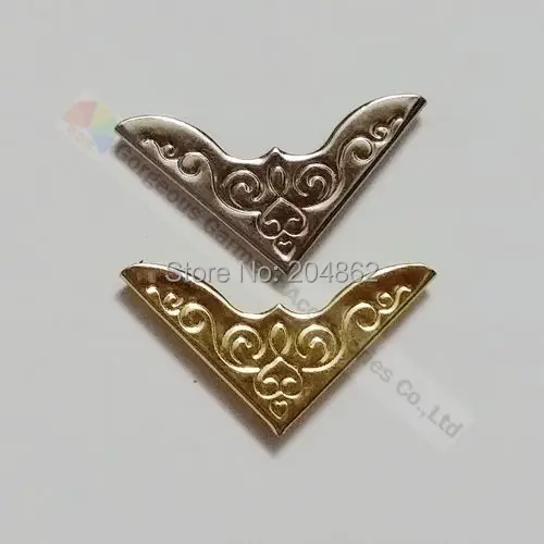 100 шт. 25 мм Металлические Угловые протекторы для книг золотые серебряные