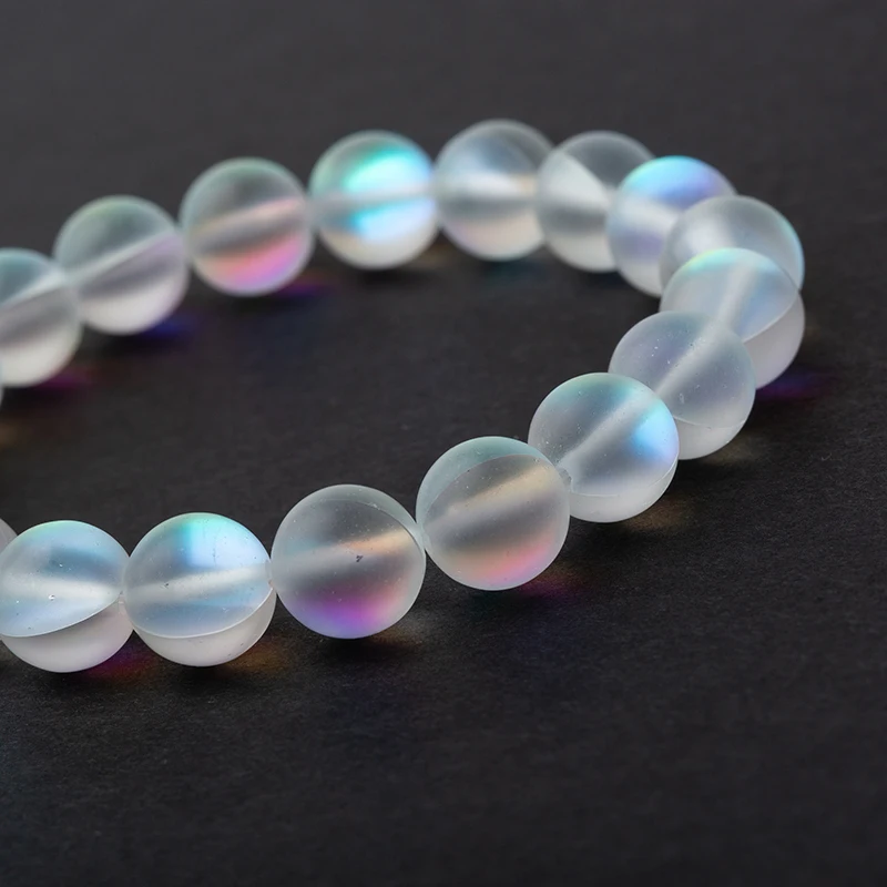 Трендовый натуральный камень Любовь прозрачная вспышка 10 мм браслет из бисера