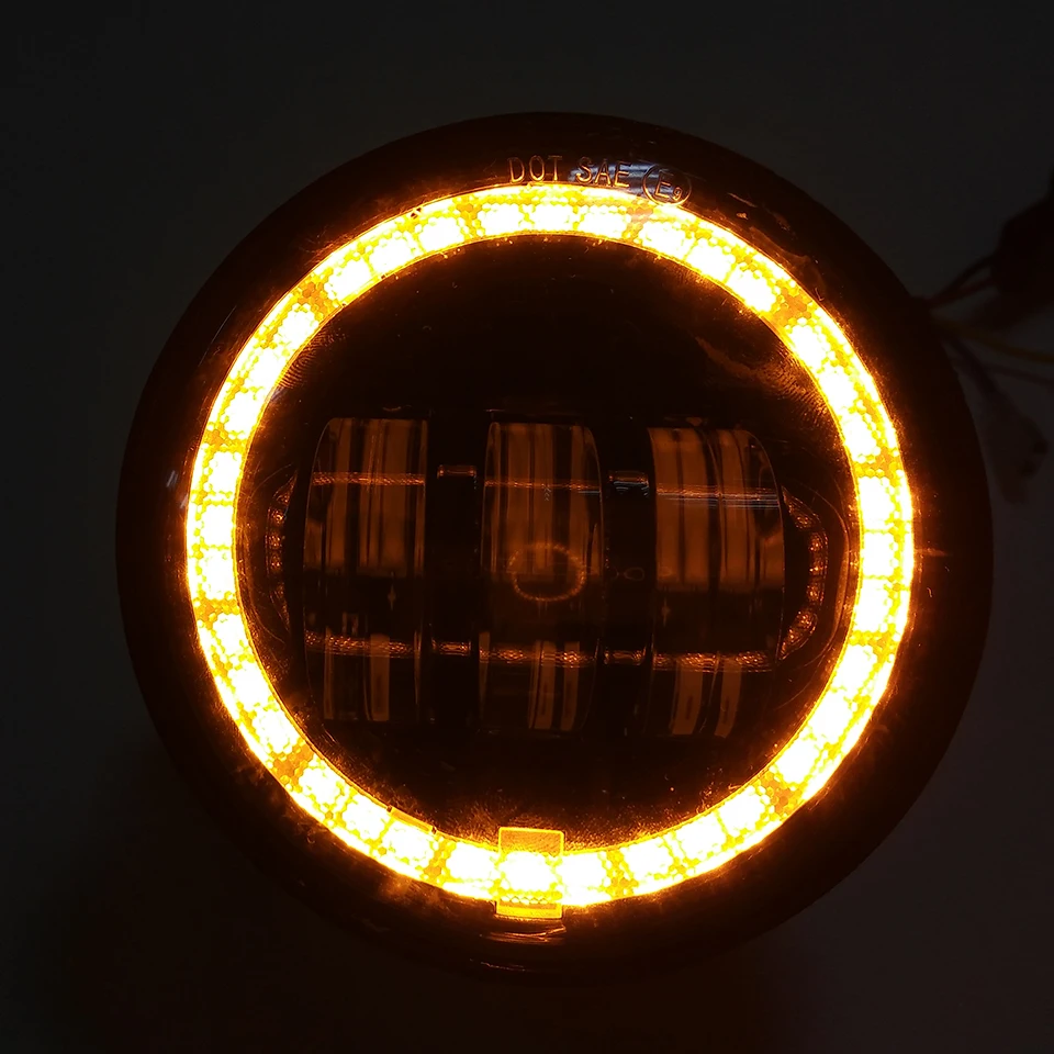 1 пара 4 дюйма круглые светодиодные противотуманные светильник с halo Ангел глаз