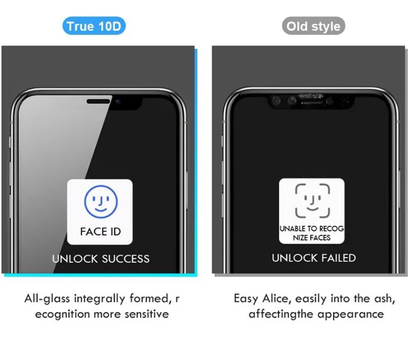 100 шт./лот 10D закаленное стекло с изогнутыми краями для iPhone XS 7 Стекло 6s 8 Plus HD полное