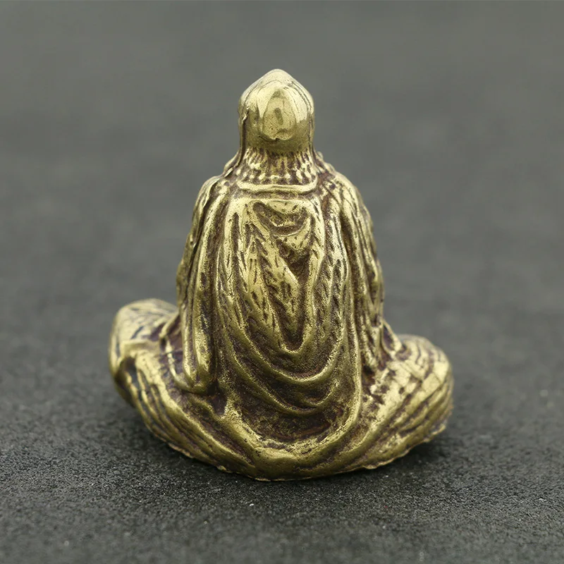 Миниатюрная винтажная латунная статуя Будды Dharma держатель для благовоний