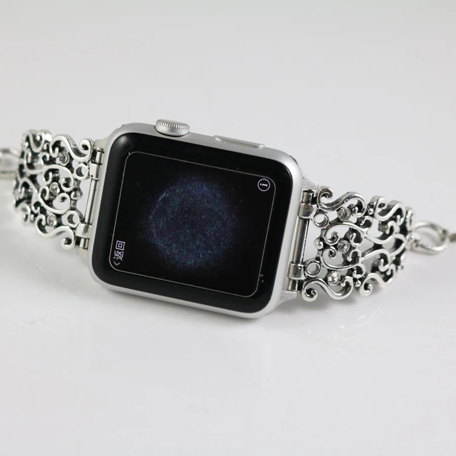 Роскошный ремешок из нержавеющей стали для часов Apple Watch 42 мм 38 мм Женский браслет для часов iWatch серии 3 2 1