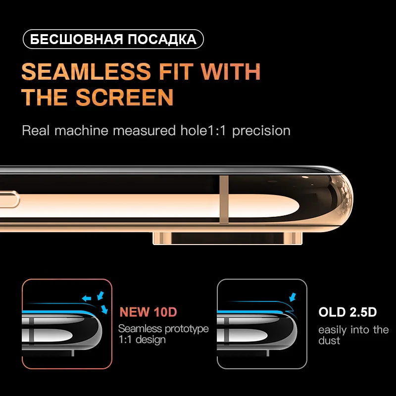 10D полное покрытие Защитное стекло для iPhone 7 8 XR XS Max закаленное X 6 Plus защита