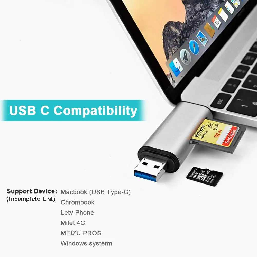 Onvian кардридер SD кард ридер USB 3 0 Тип C TF OTG адаптер для ноутбука huawei P30 P20 samsung