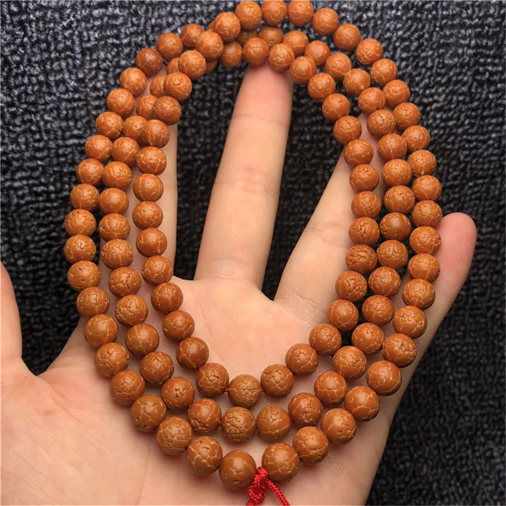 Оптом 10 мм натуральный Дракон весы Rudraksha 5 лепестков беззубый Бисер для мужчин и