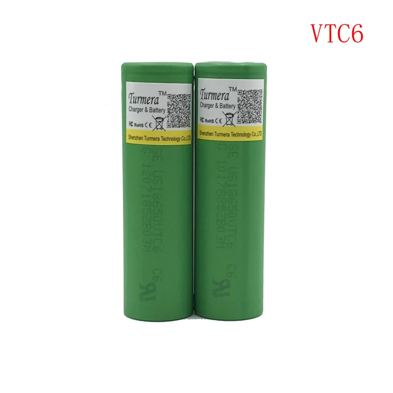 18650 VTC6 батарея US18650VTC6 3000 mAh 3 7 v 30A Высокая сливная литиевая аккумуляторные батареи