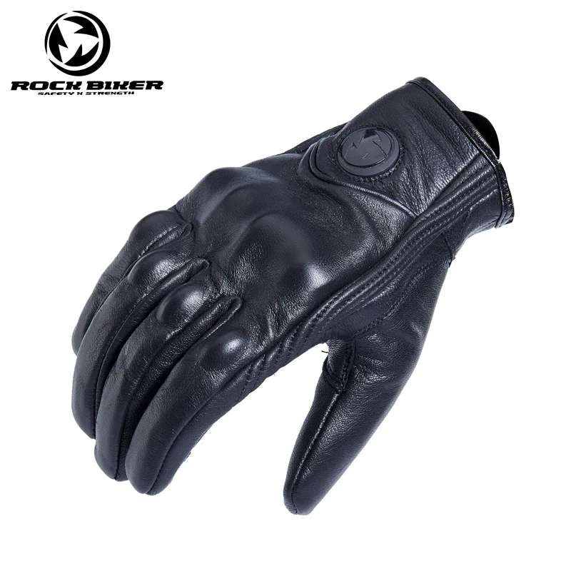 2018 Ретро погоня настоящая кожа Мотоциклетные Перчатки Guantes Moto сенсорный экран luva