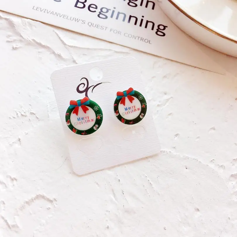 DoreenBeads рождественские ювелирные изделия акриловые серьги-гвоздики с ушками
