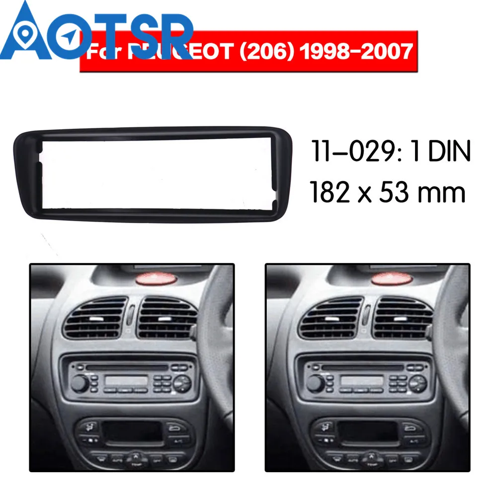2 din радиоприемник для PEUGEOT (206) 1998 2007 стерео аудио панель монтаж комплект рамка