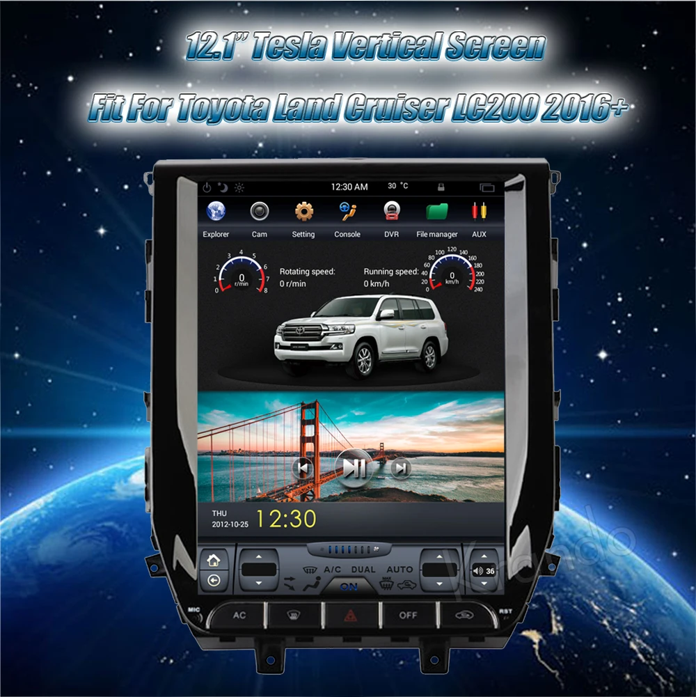 Krando Android 8,1 12," вертикальный экран автомобильный аудио радио плеер для Toyota Land Cruiser+ gps Мультимедийная система Bluetooth