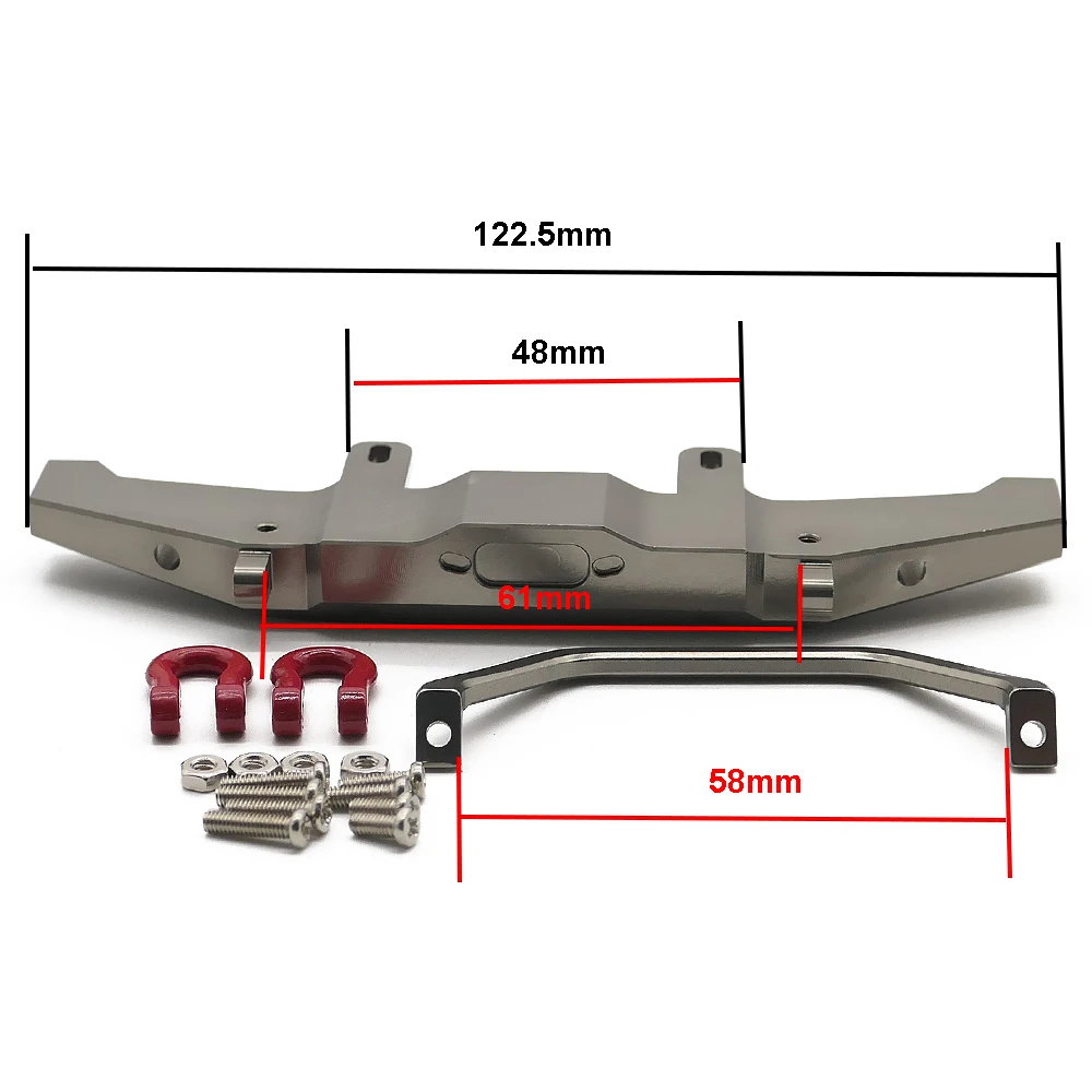 Передний бампер из сплава для грузовиков и гусениц обновленные Запчасти 1:16 WPL