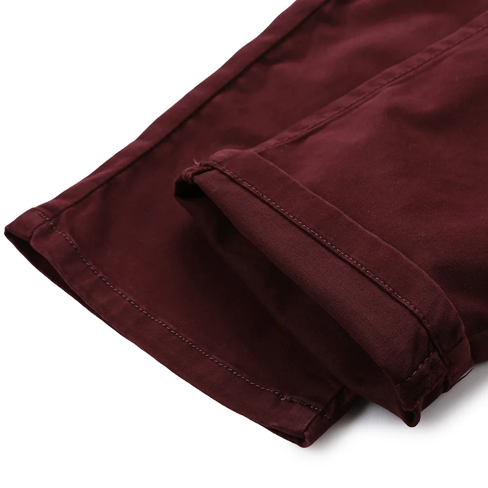 2018 новый модный бренд Для мужчин брюки тонкий сплошной Цвет эластичность