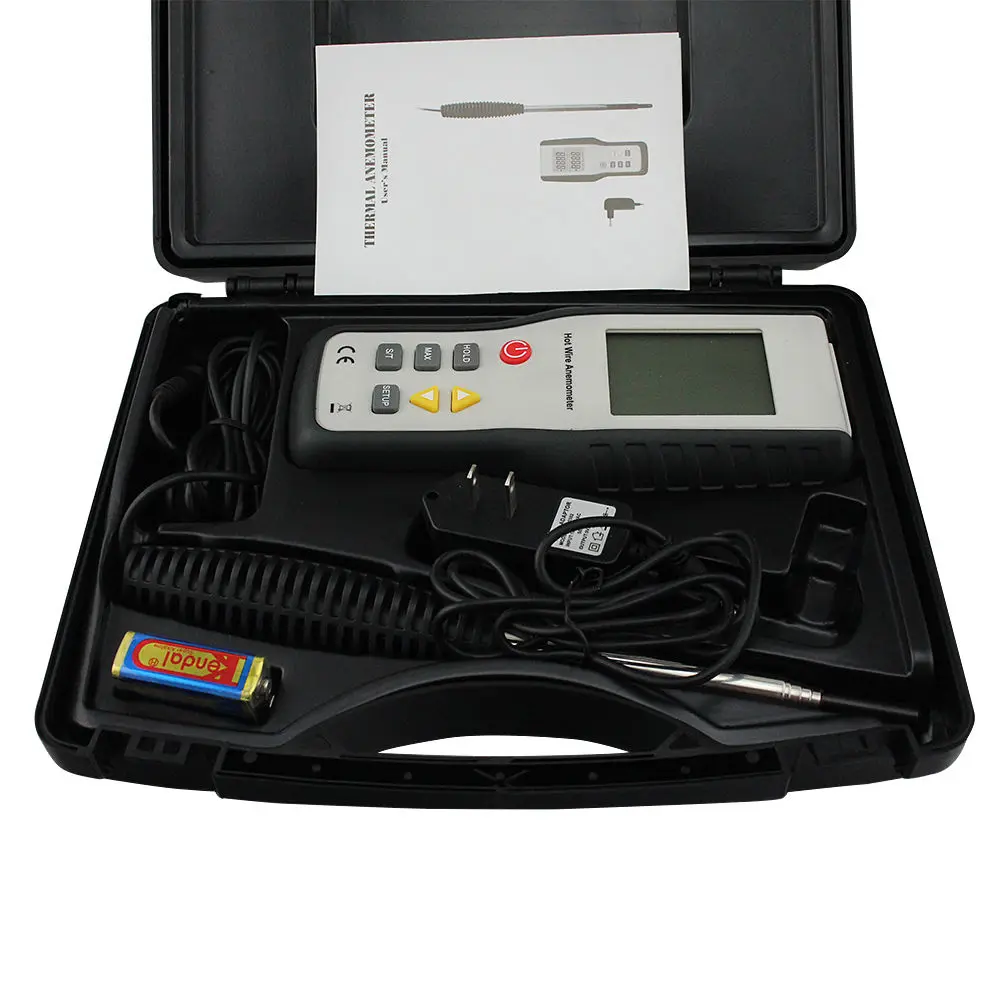 Высокочувствительный цифровой измеритель скорости ветра термометр воздуха