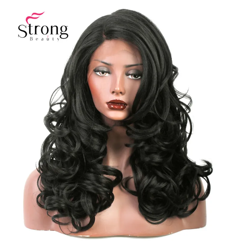 StrongBeauty женский длинный многослойный парик с волнистыми лентами спереди
