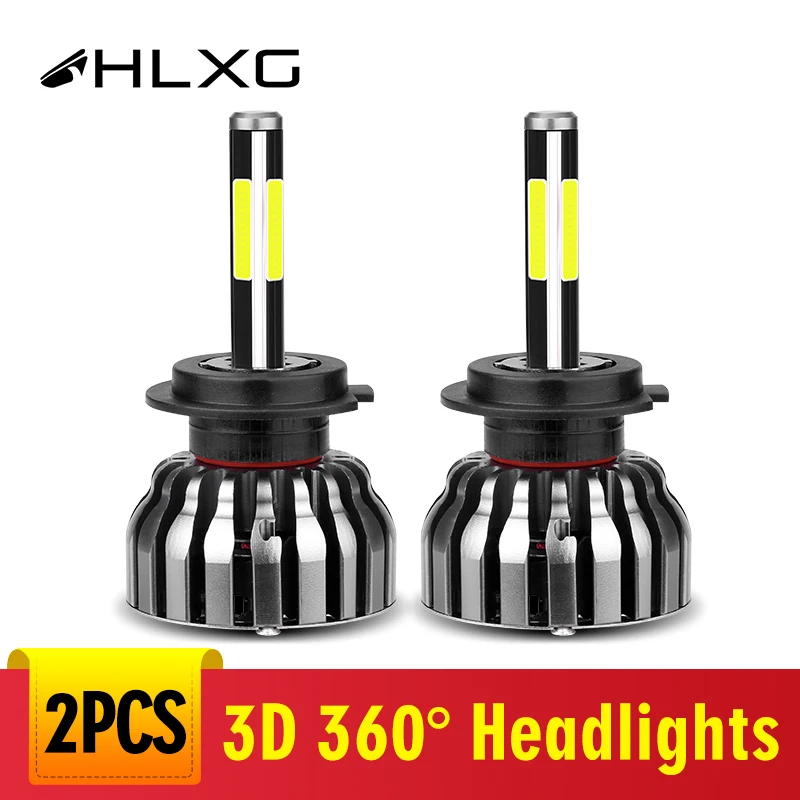 Hlxg светодиодный головной свет для автомобиля h4 led 360 градусов h1 h7 LED h11 880 881 4