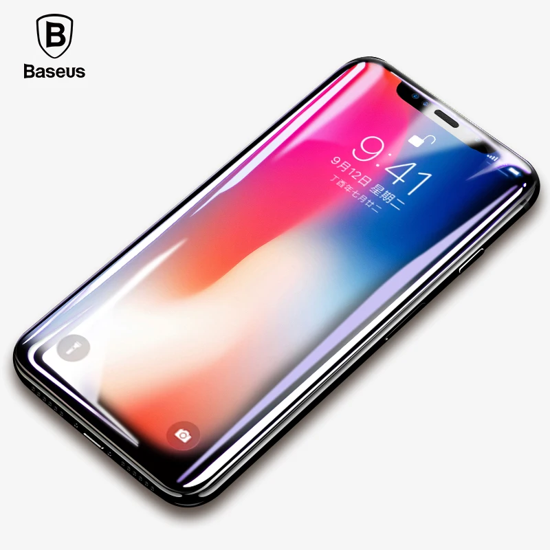 Защитное стекло Baseus для iPhone X закаленное 0 2 мм ультратонкое стеклянная пленка