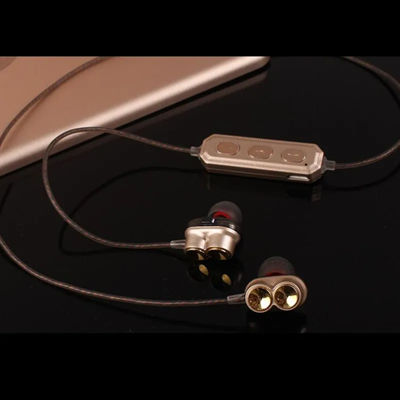 Наушники Sansnail M2 In Ear спортивные наушники с защитой от пота двумя басами 4 колонки