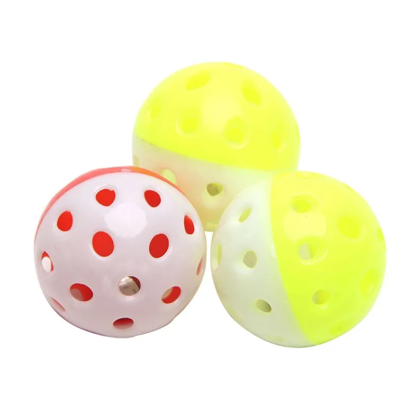 random color 1 шт. Забавный попугай игрушки полый шар с колокольчиком для попугая петушиная птица Жевательная звуковая игрушка - Цвет: random color
