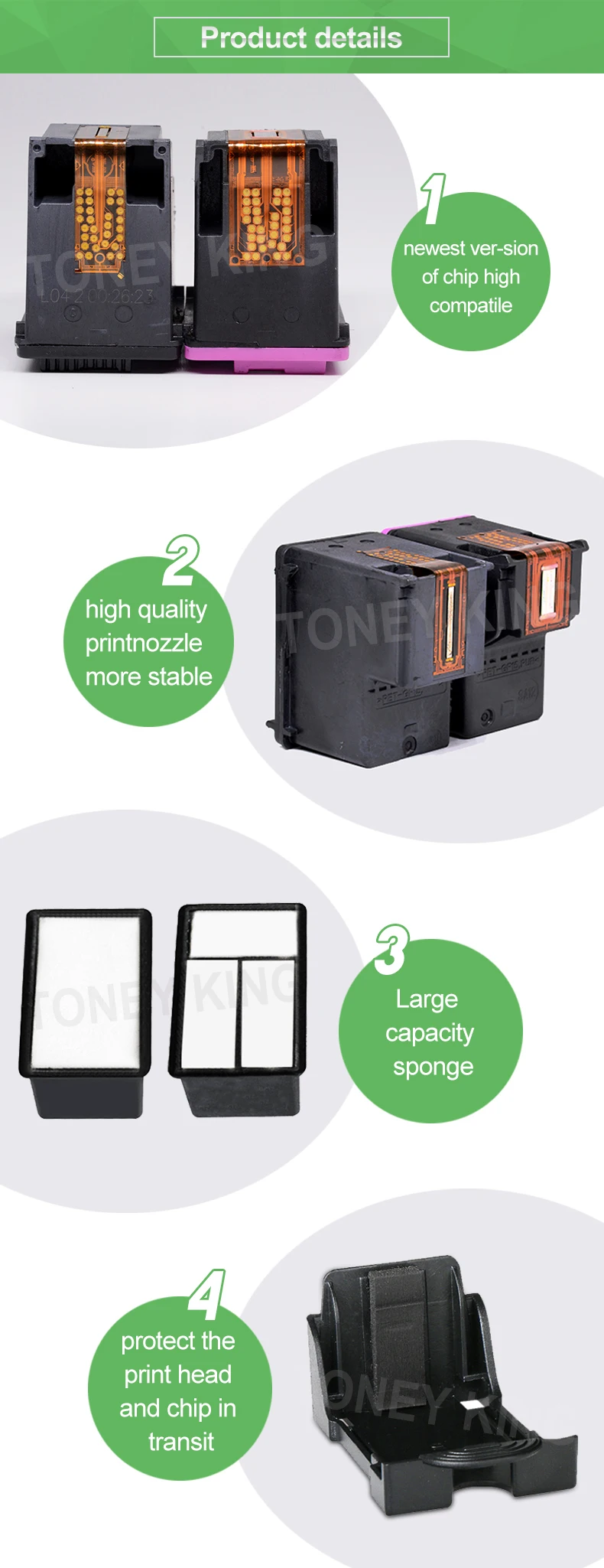 Toney universal(король 304XL Замена для hp 304 переработанного чернильного картриджа для hp 304 с чернилами hp Deskjet 3720 3730 2620 2630 2632 5030 5020 5010 5032 принтер