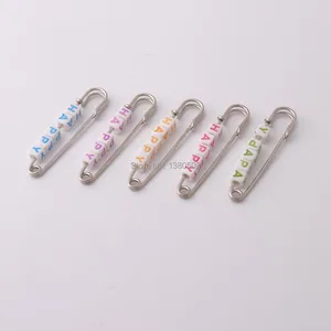 10pcs/lot top Grade unique Design letter safety pins earring pins for women garment decoration