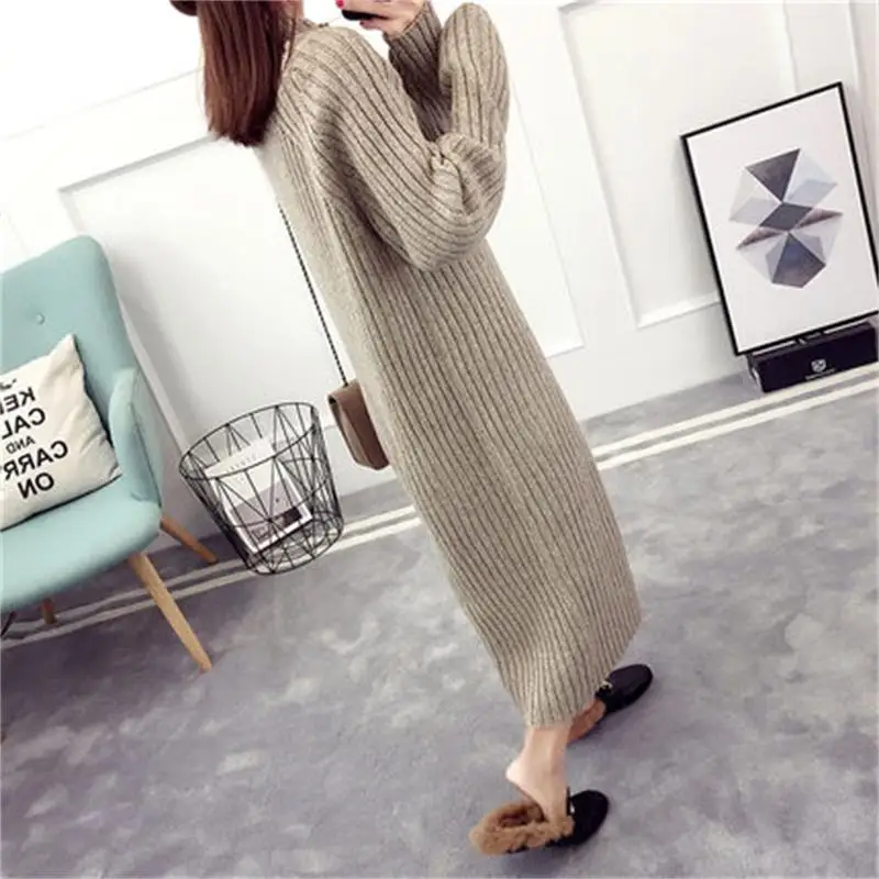 2019 autumn and winter new ladies fashion trend loose long bottoming sweater | Женская одежда