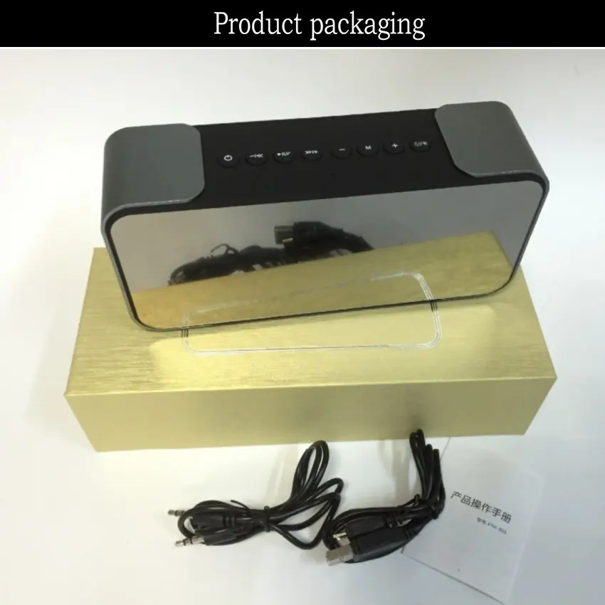 Портативный Беспроводной Bluetooth Динамик pth-305 с FM-Радио будильник Поддержка AUX IN