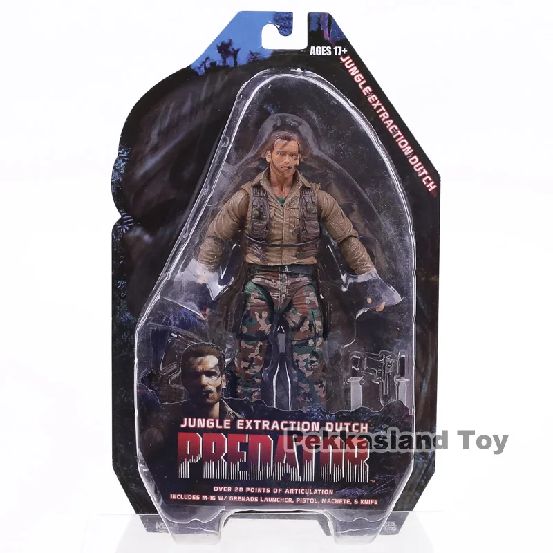 NECA Хищник джунгли состязание/патруль голландский Охотник за джунглями ПВХ фигурка Коллекционная модель игрушки
