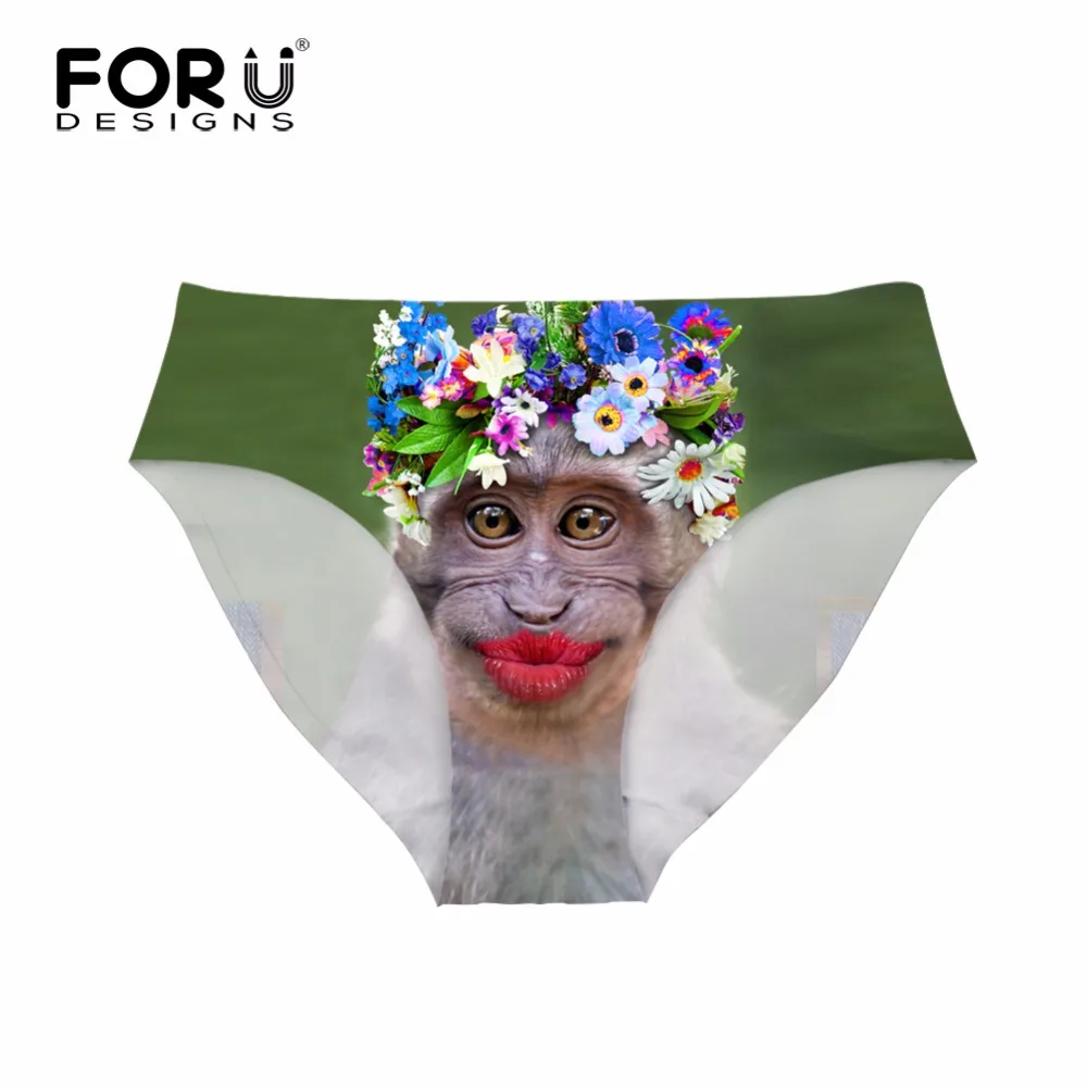 FORUDESIGNS/бразильские бикини, плавки, танкини, купальники, Забавный принт обезьяны, женские шорты для плавания, сексуальный купальник, спортивные трусики