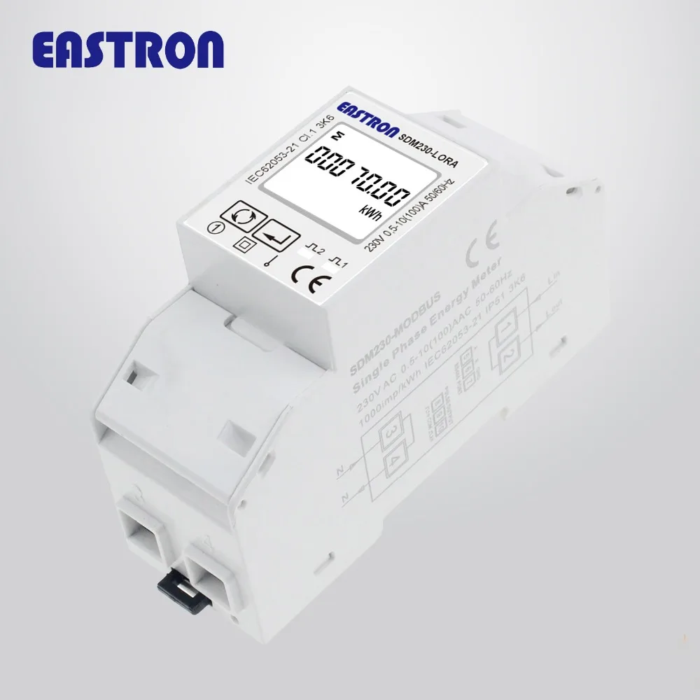 SDM230-LORA 230V 470/433 МГц Singe фазовый LoRaMesh Беспроводной многофункциональный счетчик