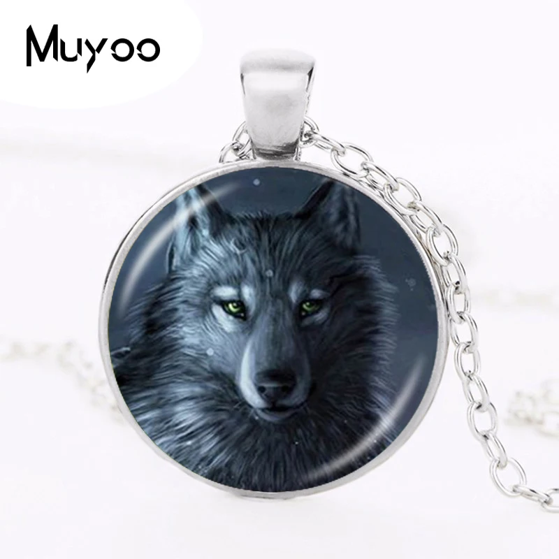 Ожерелье с изображением снежного волка ювелирные изделия в виде животных дикой