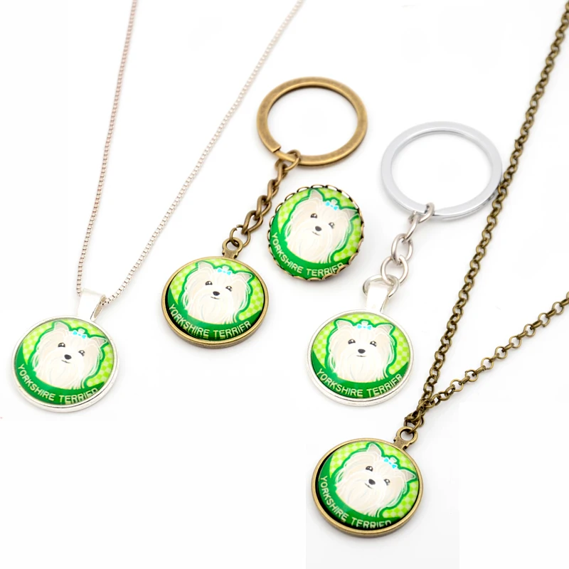 DIY Собака Ювелирные наборы Брелок Брошь Цепочки и ожерелья для Для женщин мужчин