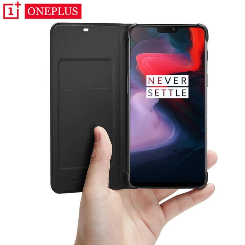 Чехол-книжка для Oneplus 6 T, умный кожаный чехол, Официальный чехол One Plus 6 6 T, чехол для телефона с слотом для карт, чехол s Oneplus6