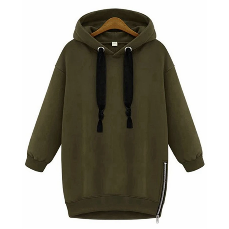 Army Green VONDA для беременных женщин повседневные свободные толстовки свитшоты размера плюс с длинным рукавом с капюшоном топы для беременных пуловеры для беременных 5XL - Цвет: Army Green