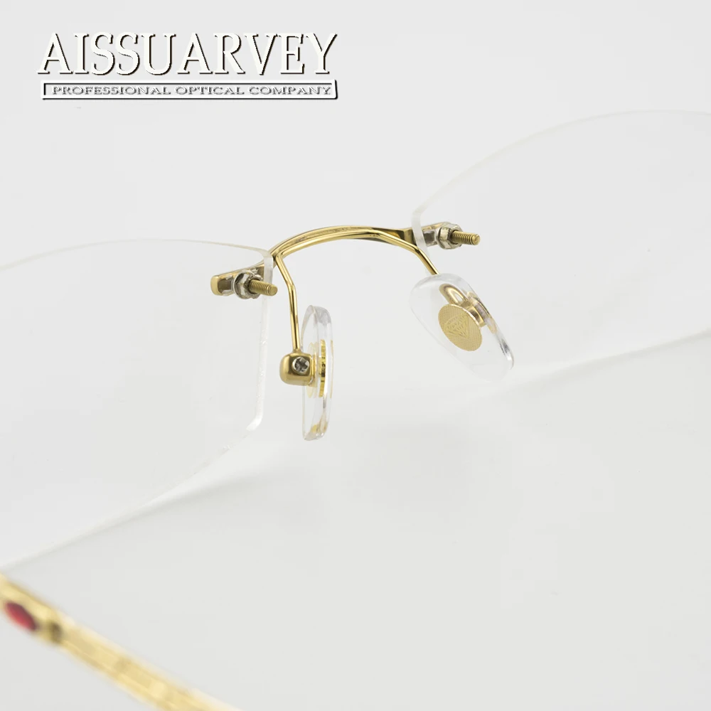 Rimless оправы для очков женщин титанового сплава Гибкая открытые модные брендовые