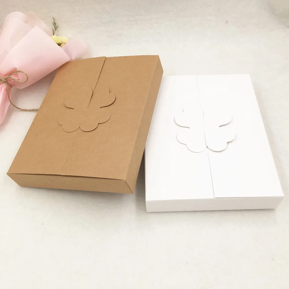 24 шт 16x12 6x2 5 см крафт бумага Lucky Clover подарочные коробки DIY ручной работы Нож для