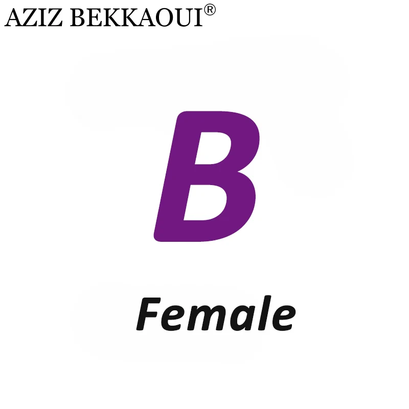 Female B AZIZ BEKKAOUI DIY сервис по индивидуальному заказу любой логотип, который вам нужен на заказ специальный подарок для друзей, любимых подарок на день Святого Валентина - Окраска металла: Female B