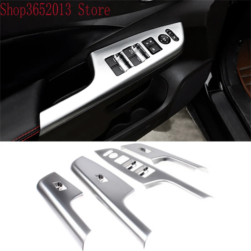 

Автомобильный стеклоподъемник, переключатель панели, ABS Хромированная внутренняя отделка, наклейка, 4 шт. для Honda CRV CR-V 2012 2013 2014 2015 2016