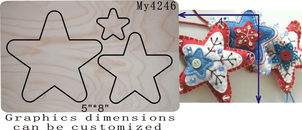 Кулон в форме звезды аксессуары для высечки из дерева MY4246 стальной