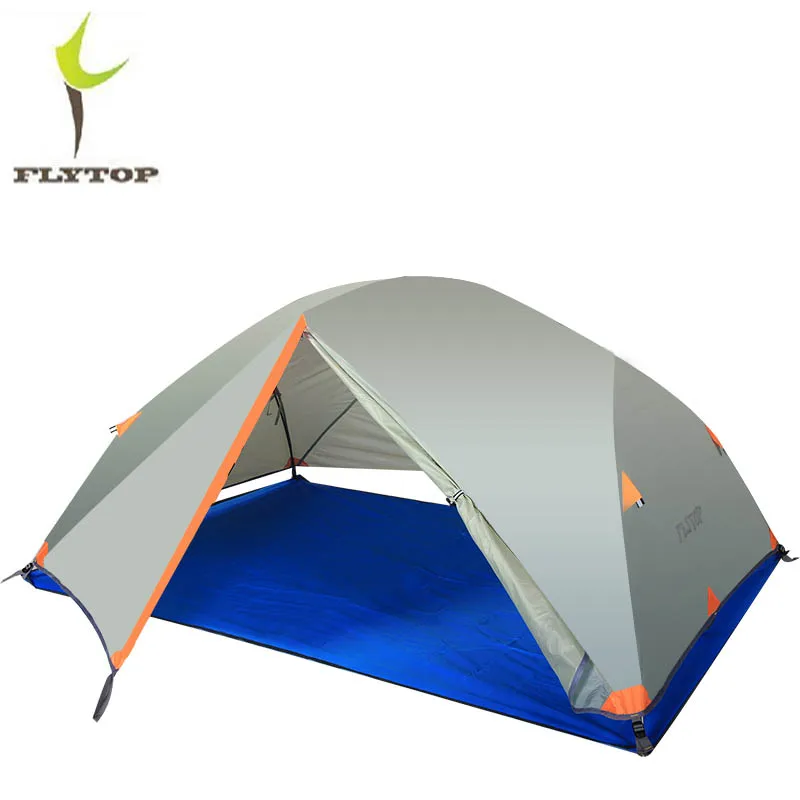 Bestellen FLYTOP Ultraleicht 2 Person Outdoor Zelt Wasserdichte Doppel Schicht Aluminium Stange Tourist Camping Wandern Zelt Für Erholung Im Freien