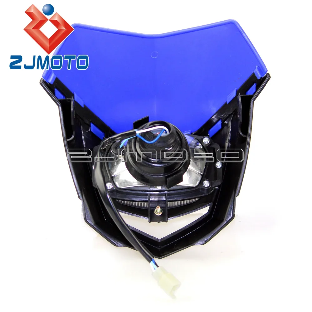ZJMOTO H4 35 Вт фара обтекатель синяя внедорожная для мотоцикла передняя Yamaha YZ YZF WR WRF DT