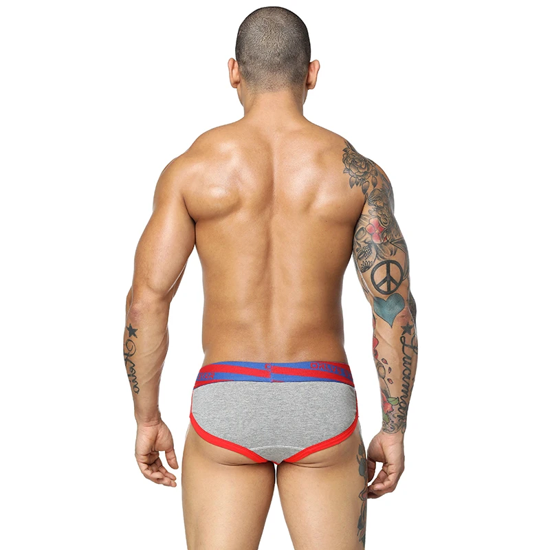 Мужские хлопковые трусы брифы сексуальное нижнее белье для геев g-стринги