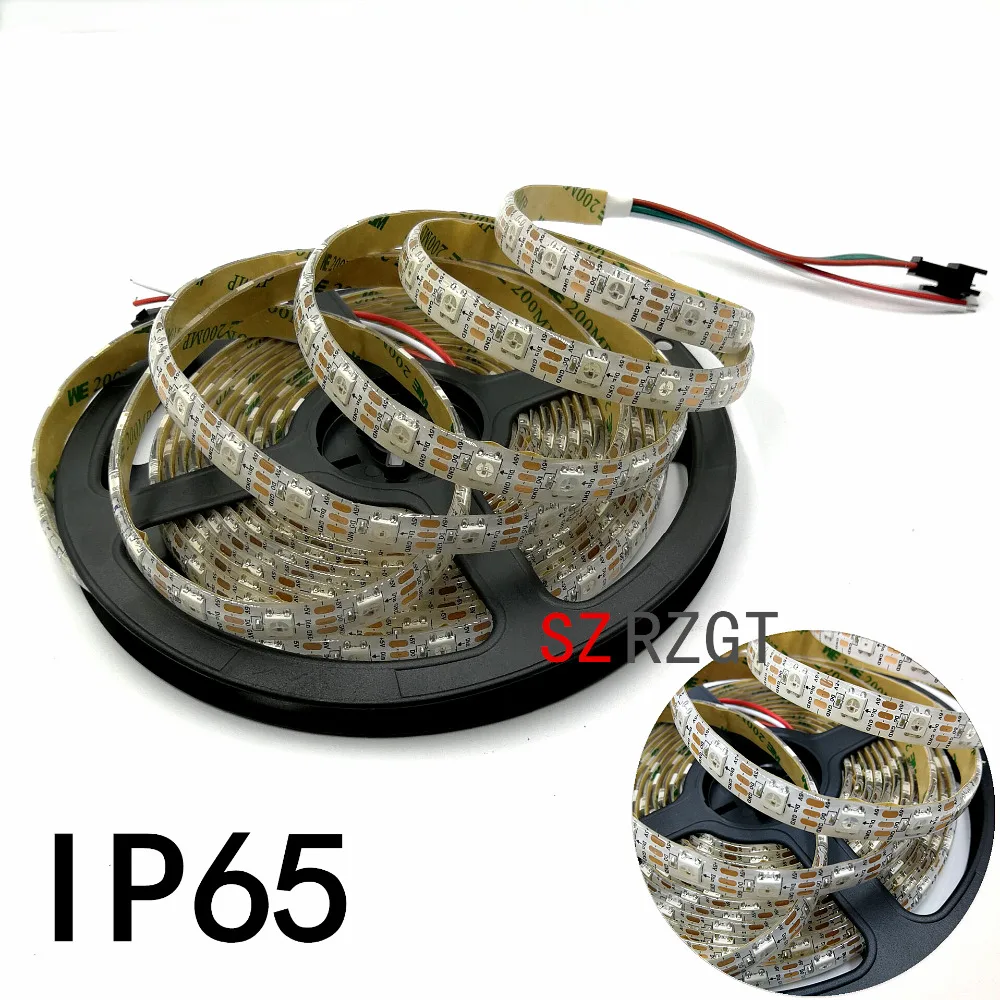 WS2812B 5050 RGB Светодиодная лента 1 м 5 150 300 светодиодов индивидуальный адресуемый в IP20
