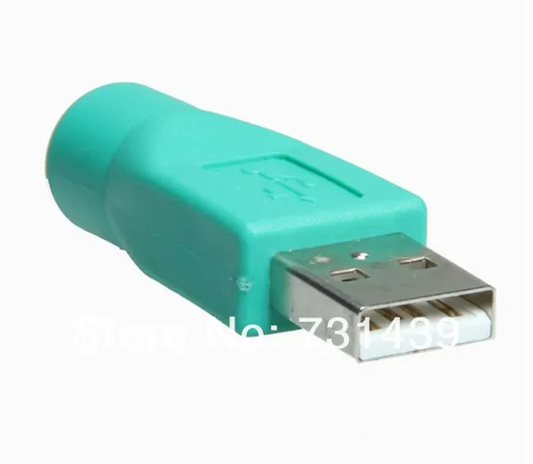 USB штекер преобразователь в PS2 Женский кабель адаптер Голубой цвет для