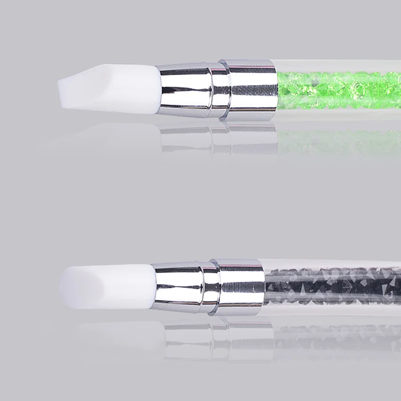 2 способа горный хрусталь кристалл дизайн ногтей ручка с кисточкой силиконовая
