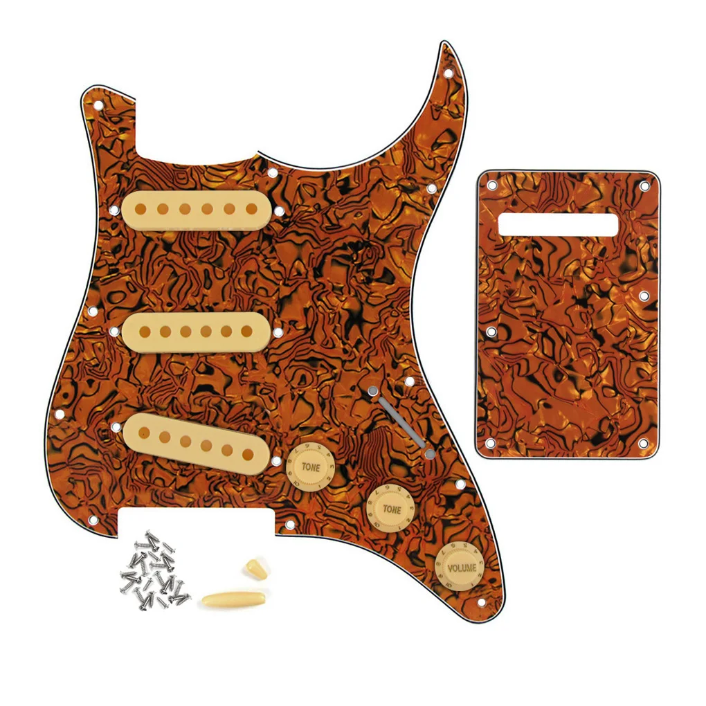 FLEOR набор Strat Pickguard гитарная пластина для царапин задняя с 48/50/52 мм звукосниматель