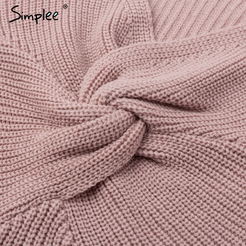 Женское осенне зимнее вязаное платье Simplee модное сексуальное повседневное