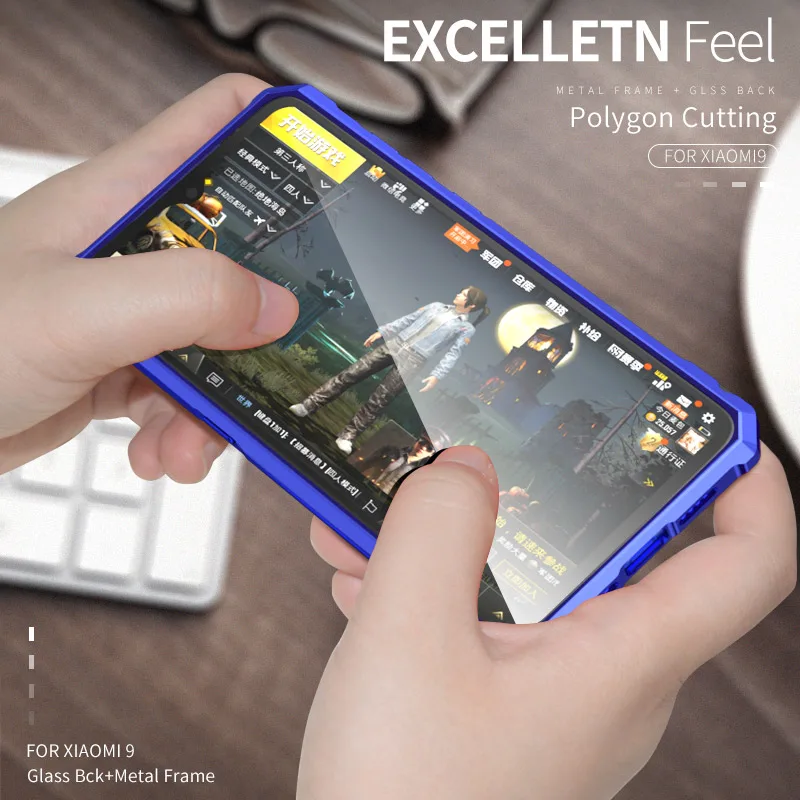 Luxury Metal Bumper for Xiaomi Mi 9 Mi9 case side Tempered Glass back cover 8 explorer Aluminum frame mi8 |