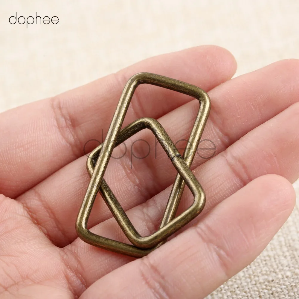 Dophee 20 шт. Металлические Регулируемые прямоугольные кольца пряжки ремень для одежды DIY рукоделие чемодан швейная сумка ручной работы кошелек пуговицы